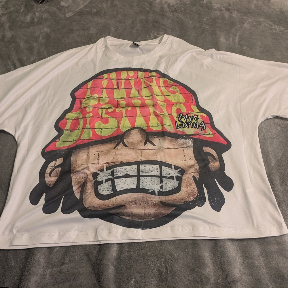 MANFINITY White Tee with Bold Graphic